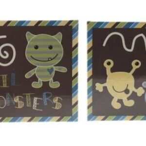 CoCaLo Baby Canvas Monsters Wall Decor Set